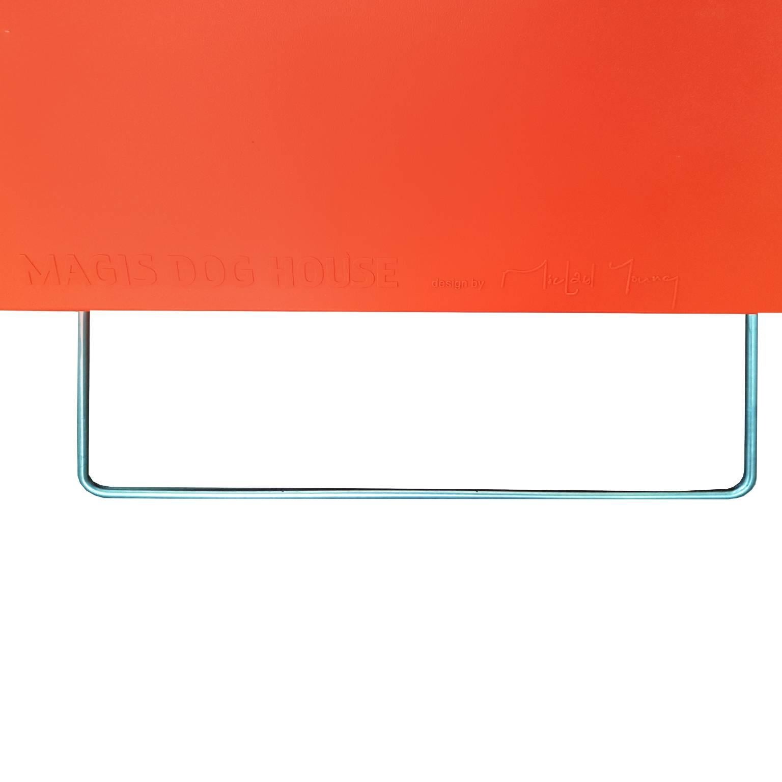Italian Michael Young Contemporary Orange Plastic Magis Dog House Suspended with Steps 