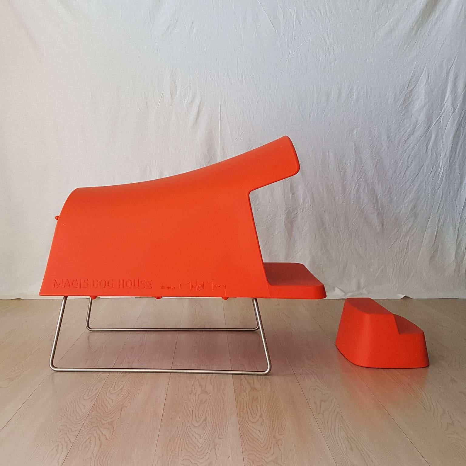 Other Michael Young Contemporary Orange Plastic Magis Dog House Suspended with Steps 