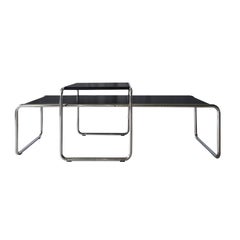 Coffee Table Set in Tubular Steel by Marcel Breuer, Bauhus Style, Alivar Museum