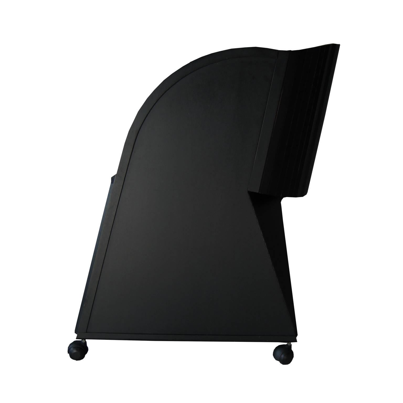 ART. 50250 folding chair with castors polished solid wood, was designed by Adriano and Paolo Suman for Matrix, a division of Giorgetti of Meda (Milano) born in 1985.
Every pieces of Matrix furniture is a real work of art, almost a one-off, due to