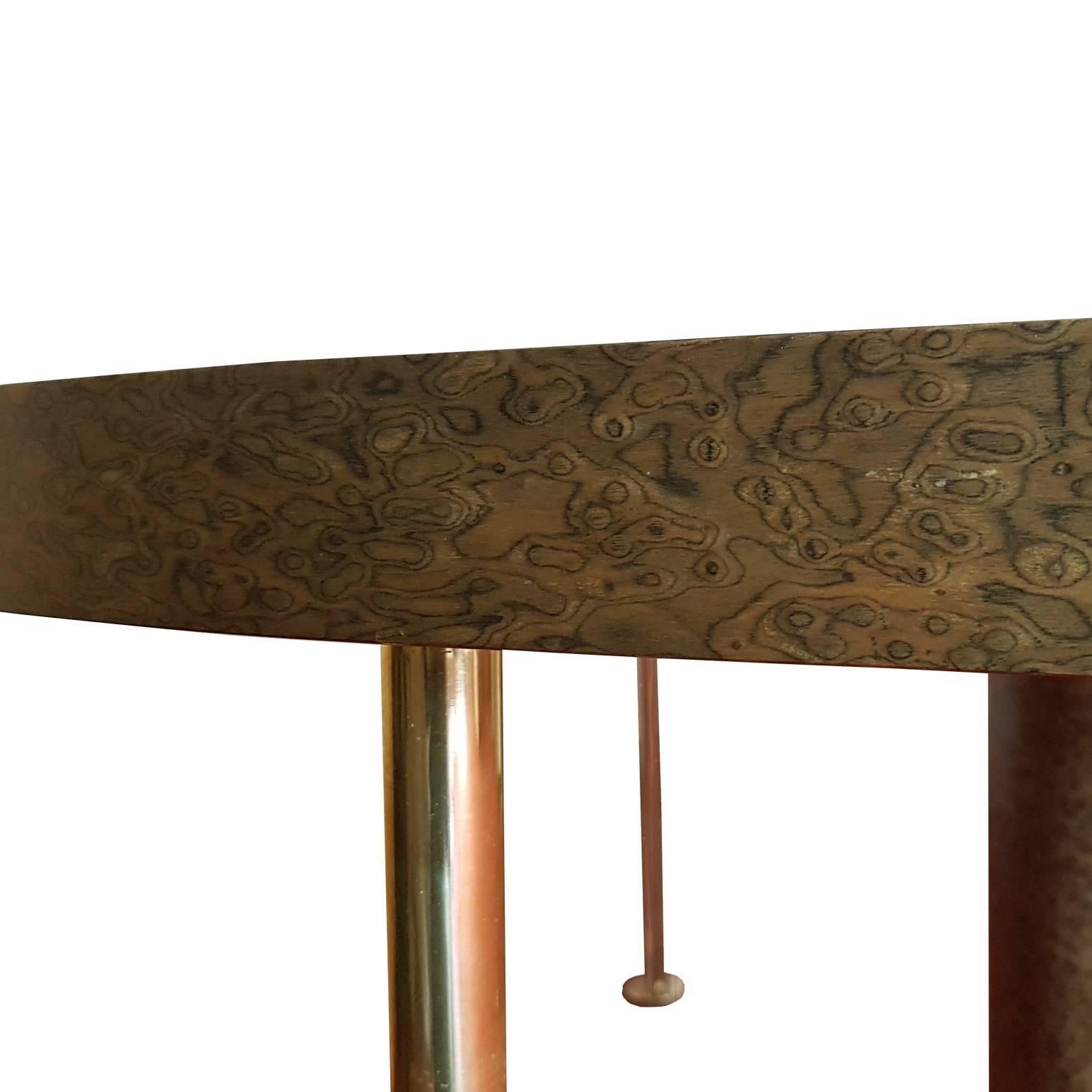 24k Gold DIning Room Table / Ettore Sottsass in Green Briar Root Brass Mid-Century Modern