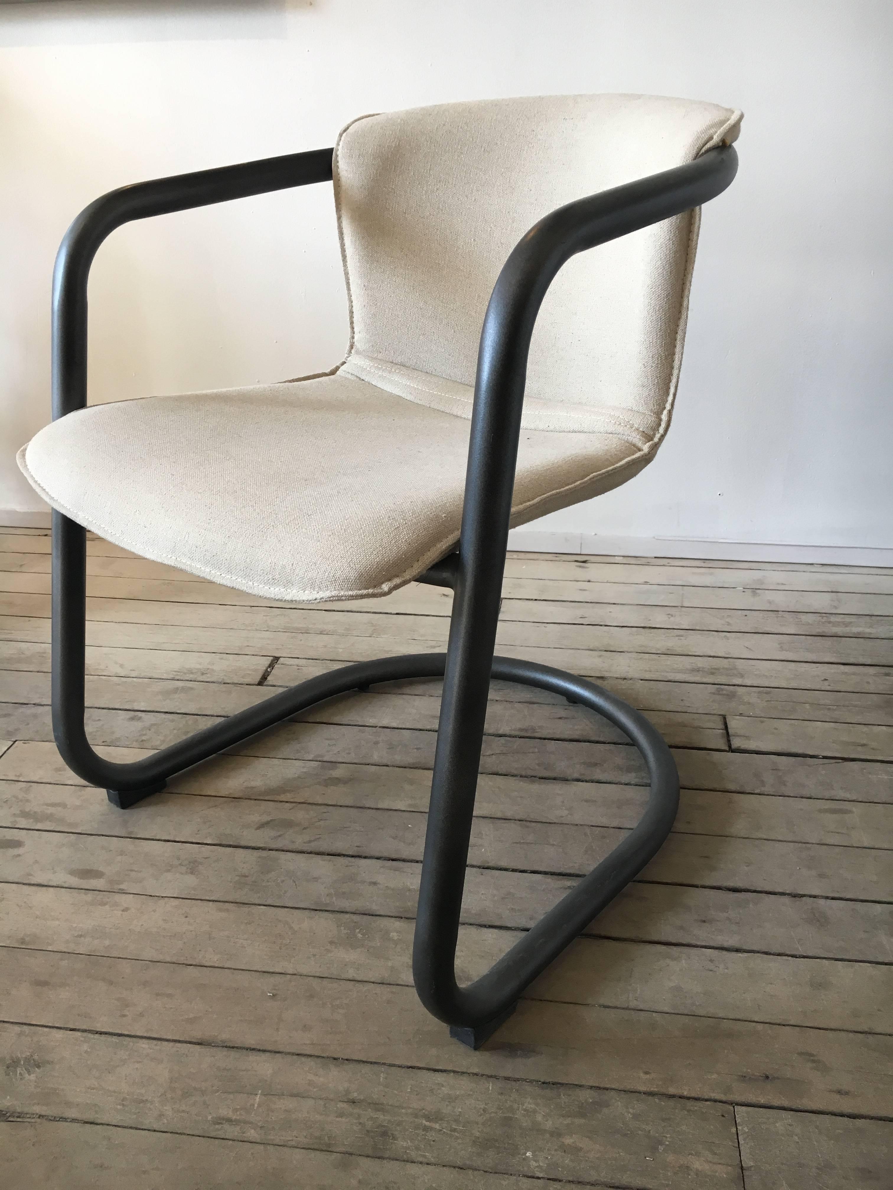 Bowery Chairs, Natural, Black In Good Condition For Sale In New York, NY