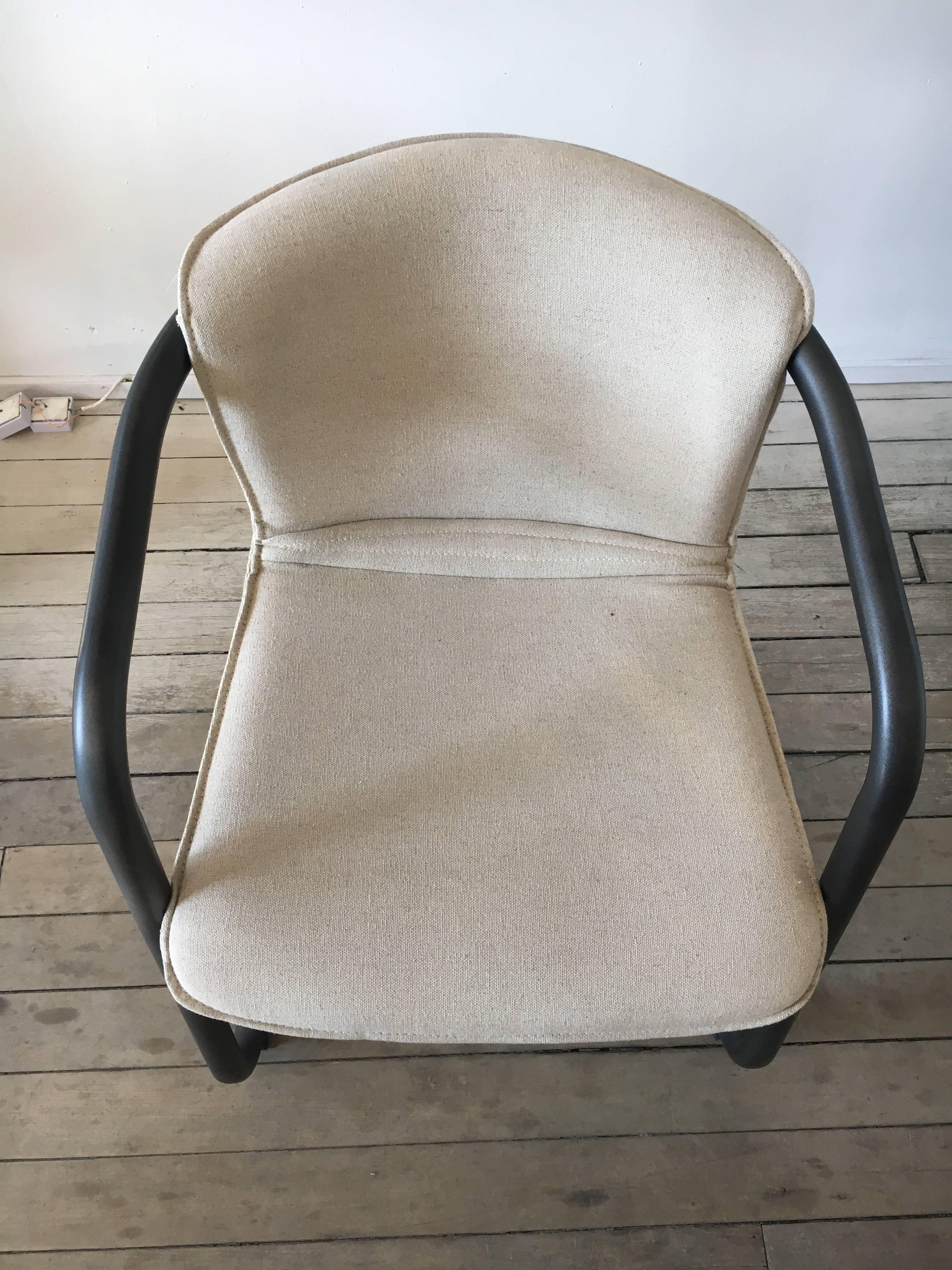 20th Century Bowery Chairs, Natural, Black For Sale