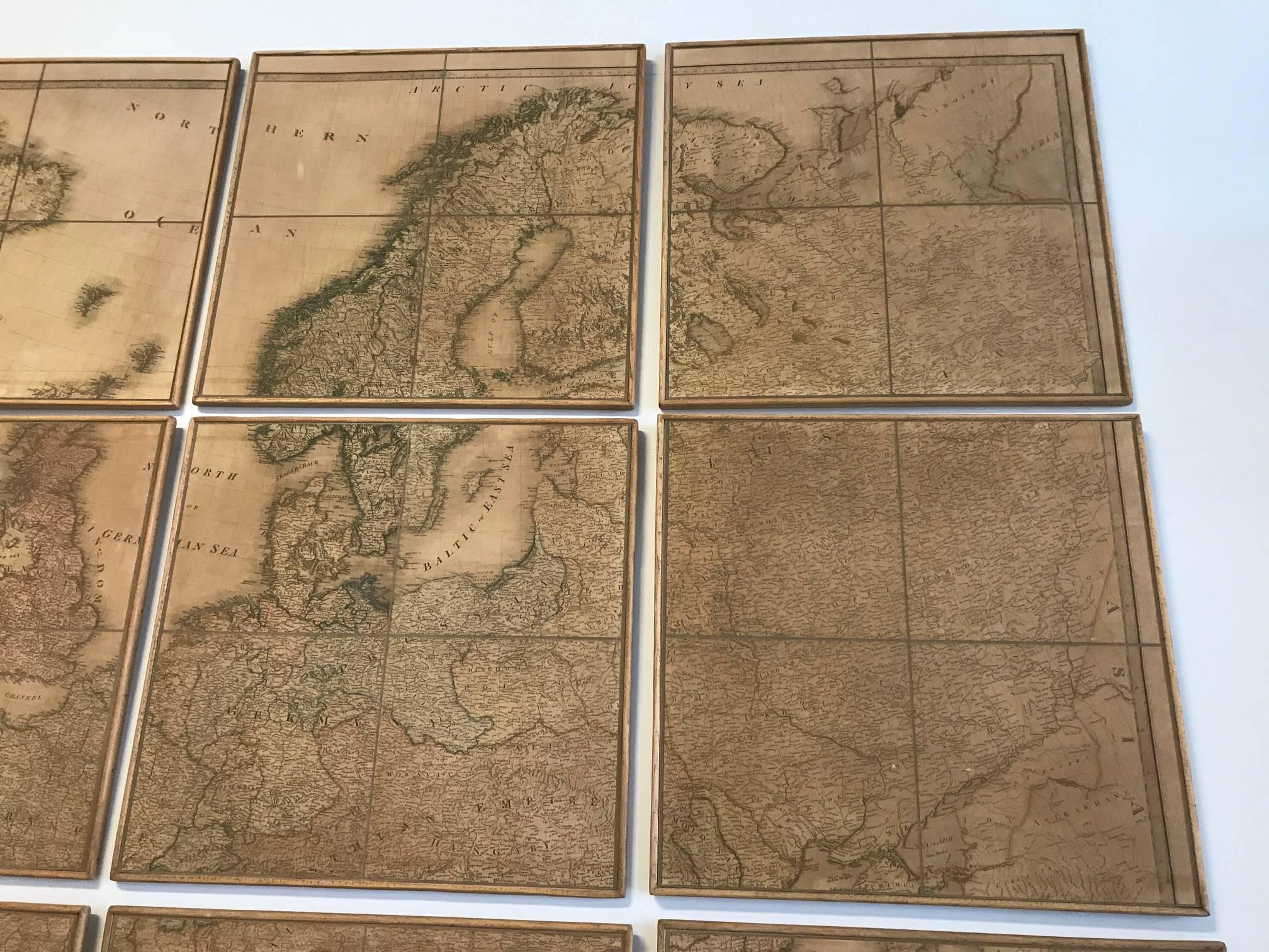 Other Nine-Piece Map of Europe For Sale