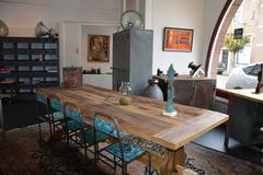 Old Oak Craftsman Diner Table Newly Made