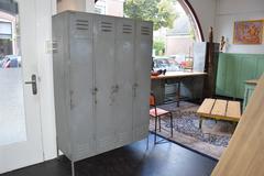 20th Century Steel Locker Painted Gray