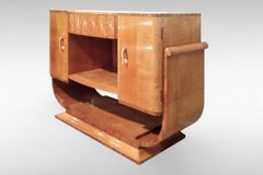Art Deco Console Sideboard by Epstein in Maple and Burr Maple Veneers