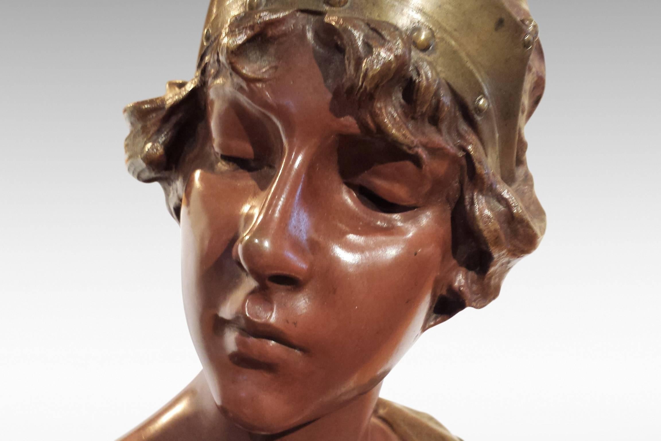 'Lucrece': Art Nouveau Bronze by Emmanuel Villanis For Sale 1