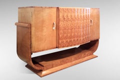 Art Deco U-Base Sideboard by Epstein in Maple and Burr Maples Veneers