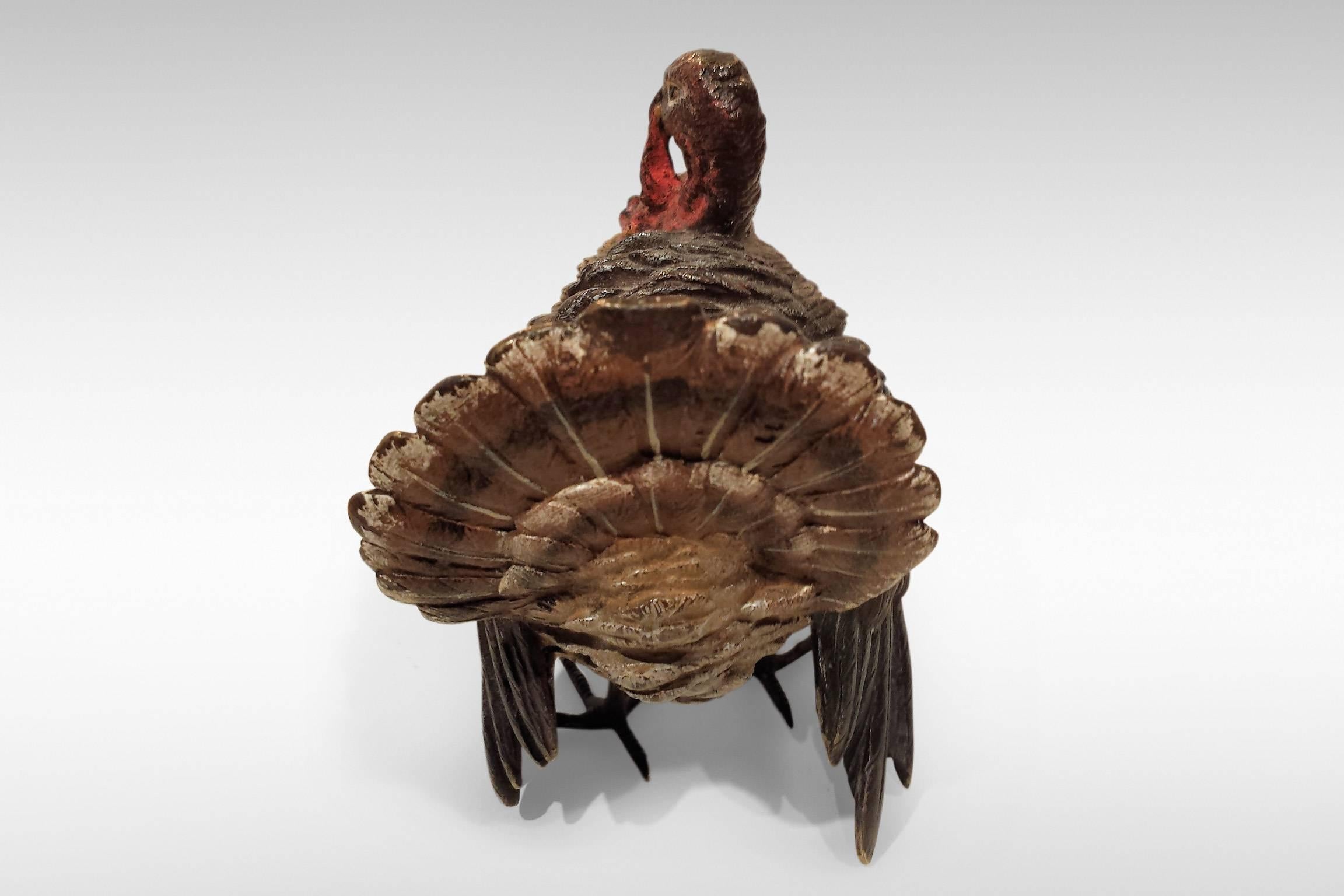 bronze turkey sculpture