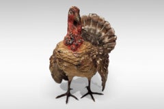 Franz Bergman, a Bronze Sculpture of a Turkey