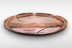 Arts & Crafts Movement Circular Copper Tray by W A S Benson