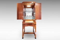 Art Deco Cocktail Cabinet in Burr Walnut and Other Veneers