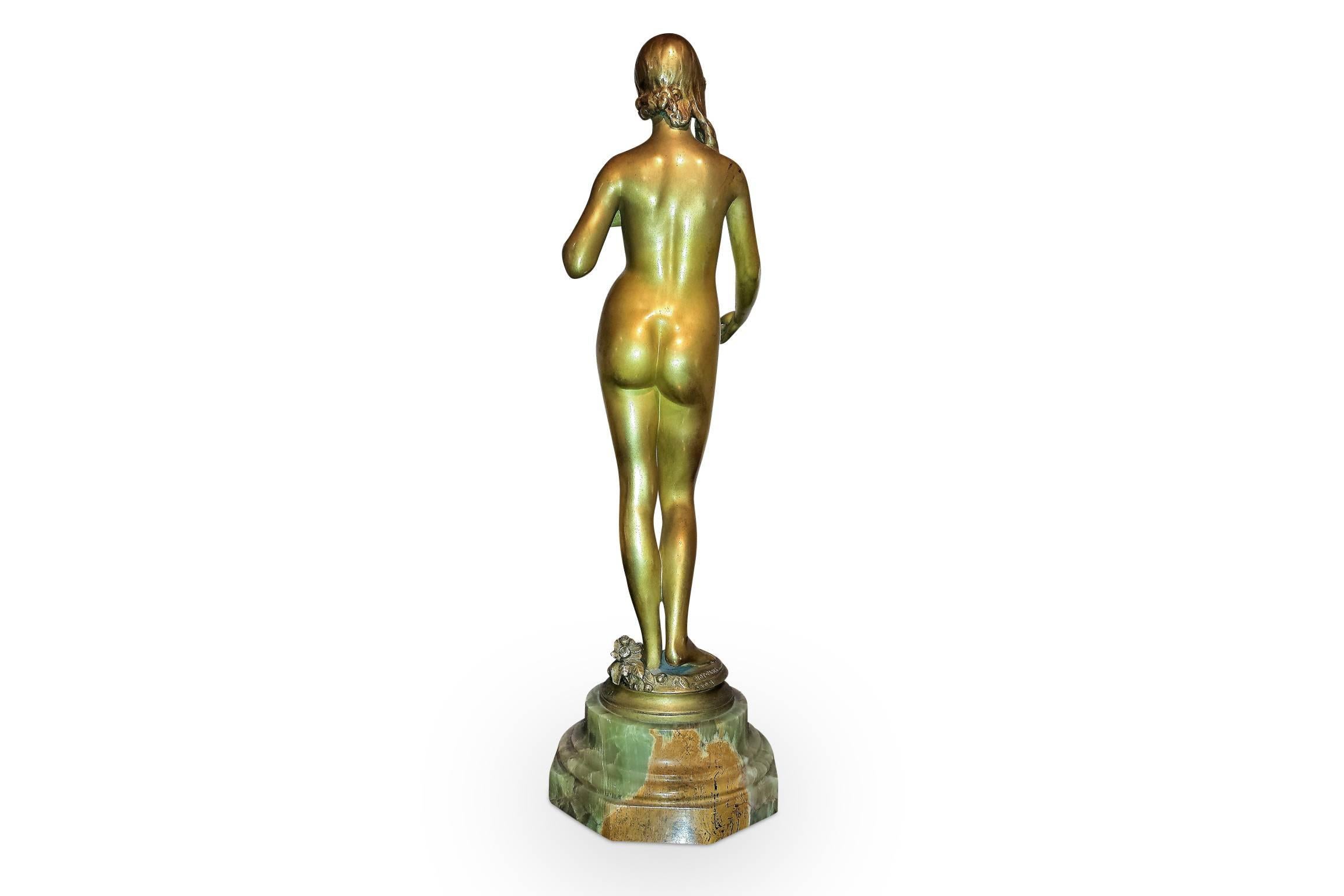 20th Century Original Art Nouveau Nude Bronze La Jeunesse by Antonin Carles For Sale