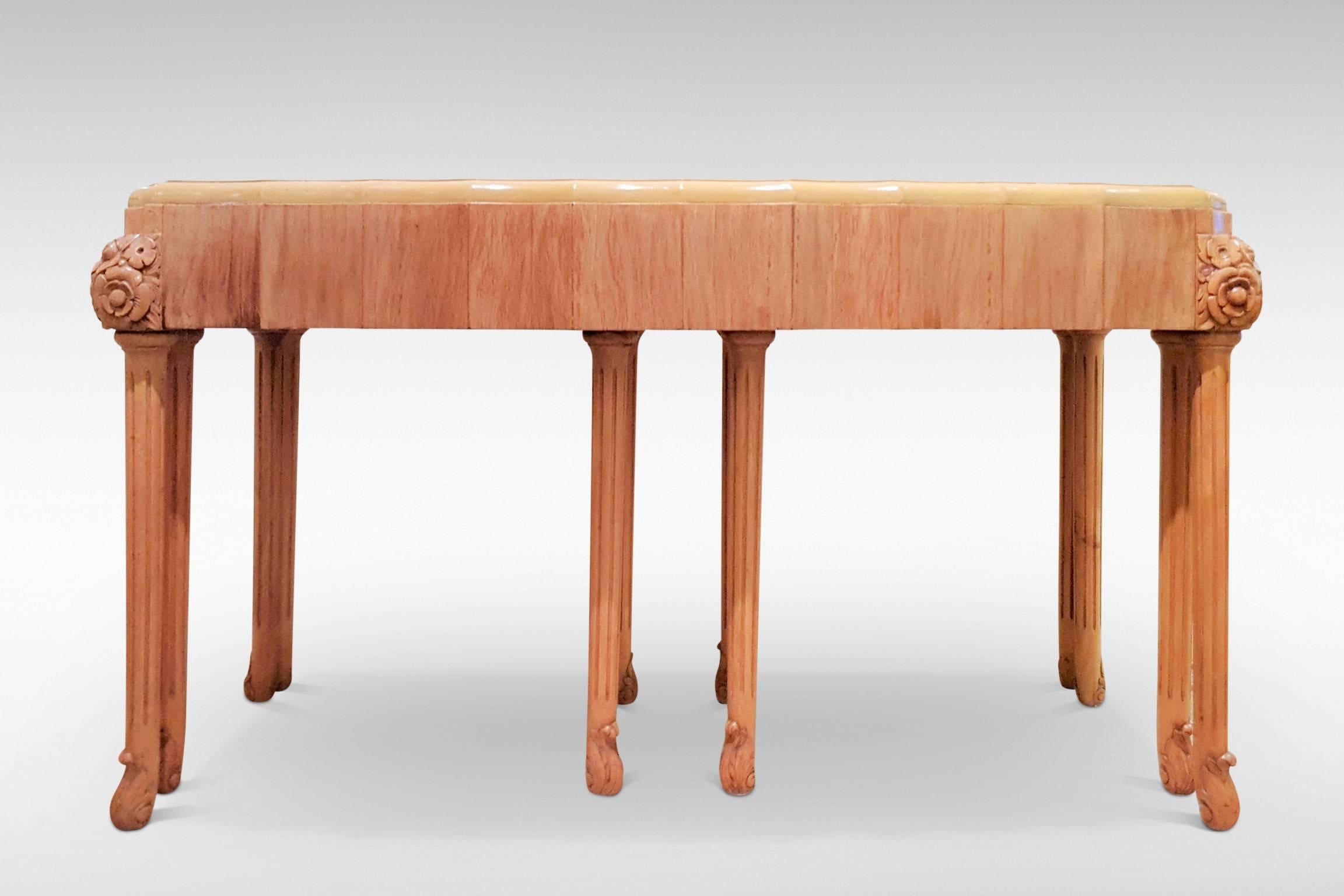 Set of Art Deco Occasional Tables in Pale Walnut by Epstein 2