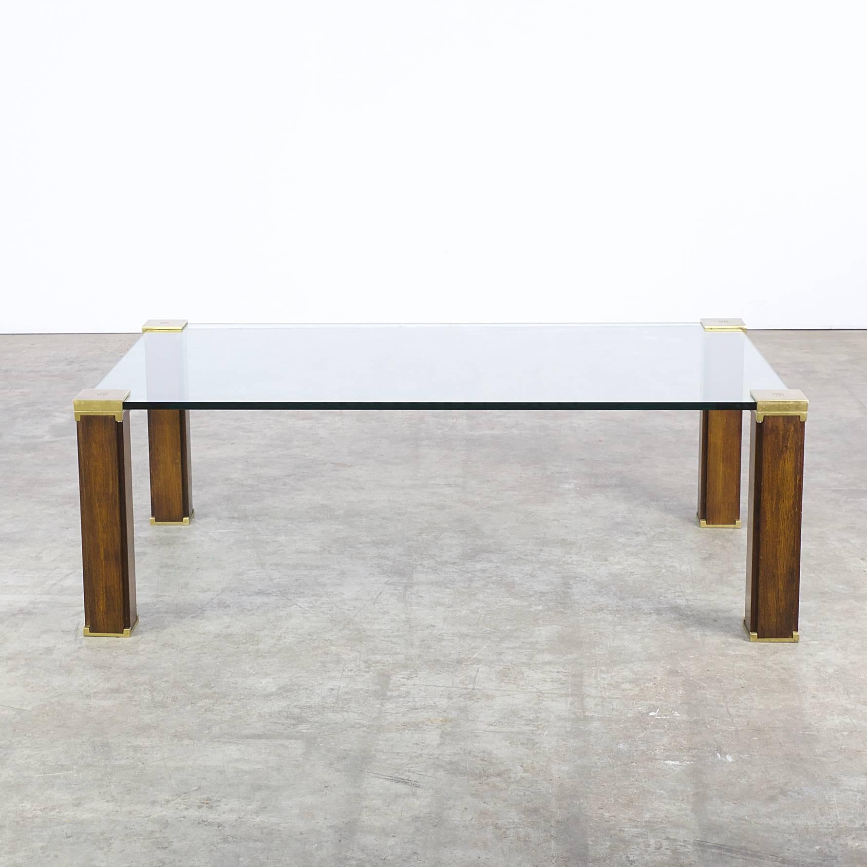 Brass 1970s Peter Ghyczy T66/2 Coffee Table For Sale