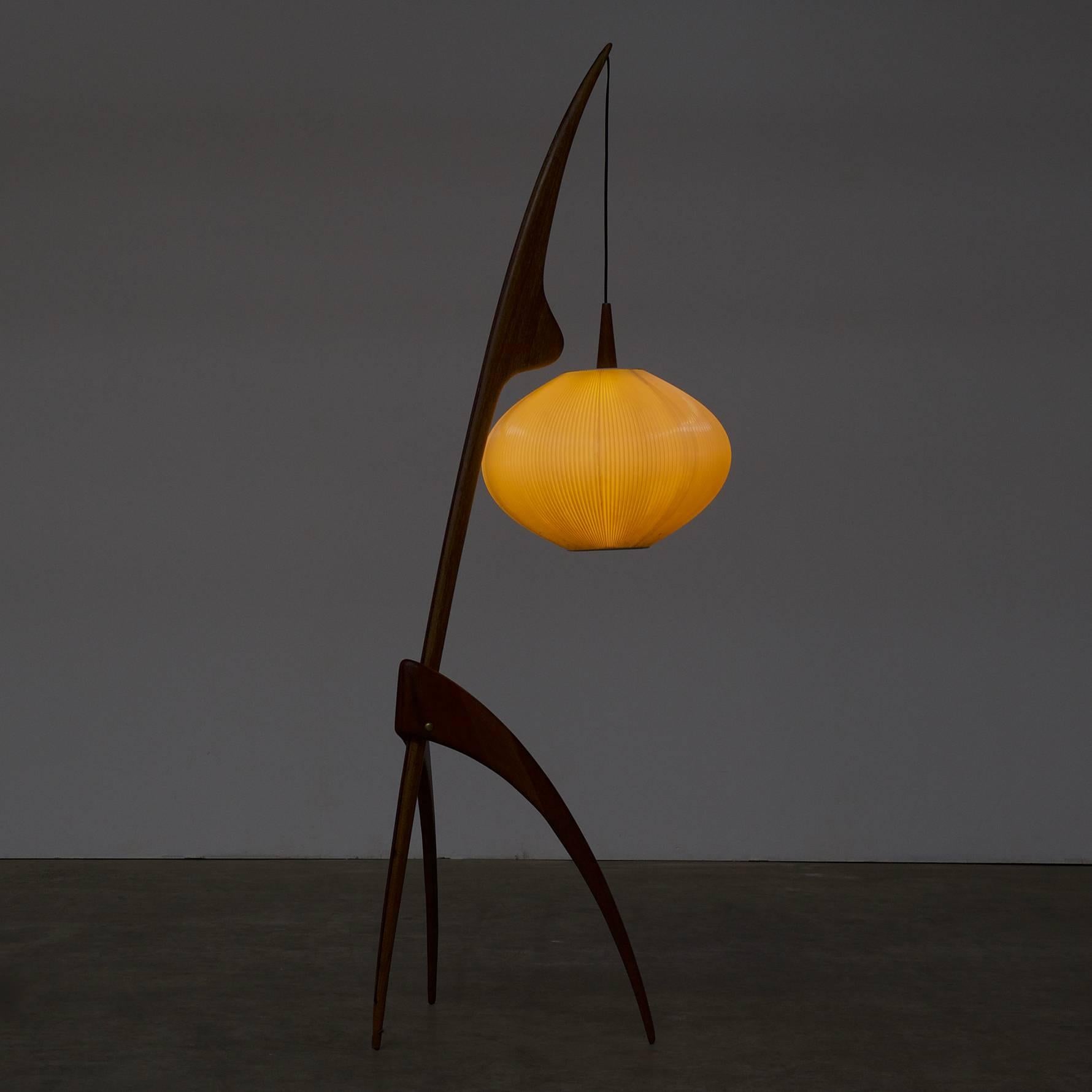1950s Jean Rispal Highly Exclusive Floor Lamp “Praying Mantis” for ...