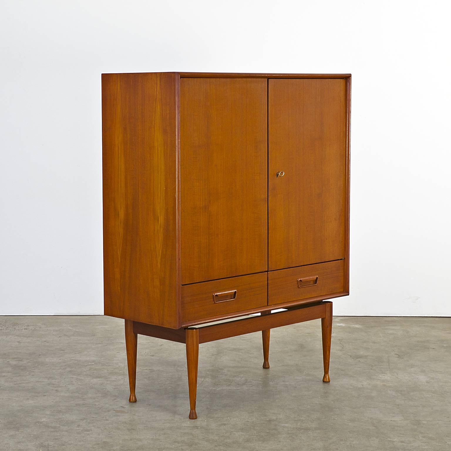 Mid-Century Modern 1960s Teak Cabinet Attributed to Arne Wahl Iversen for Vinde For Sale