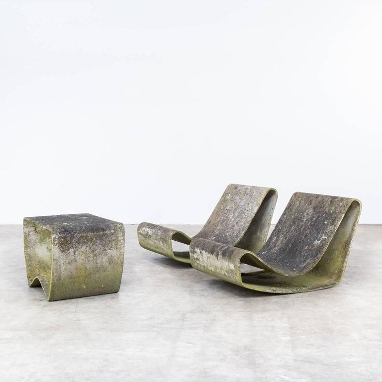 1950s Willy Guhl Loop Fauteuils And One Table For Eternit Ag For Sale At 1stdibs