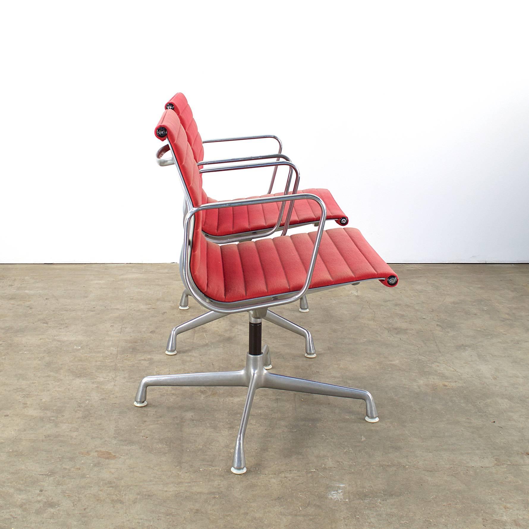 Anodized Charles and Ray Eames EA107 Fauteuil for Herman Miller, Set of Two For Sale
