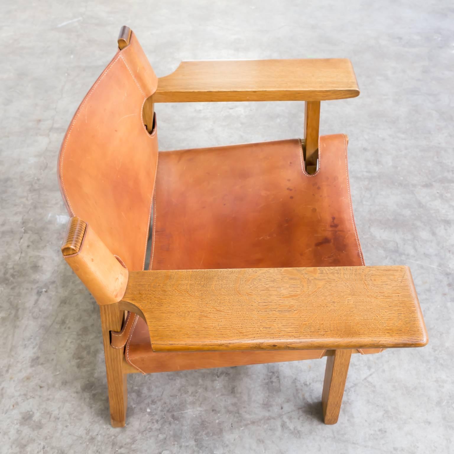 1970s Børge Mogensen ‘Spanish Chair’ Fauteuil for Fredericia In Good Condition For Sale In Amstelveen, Noord