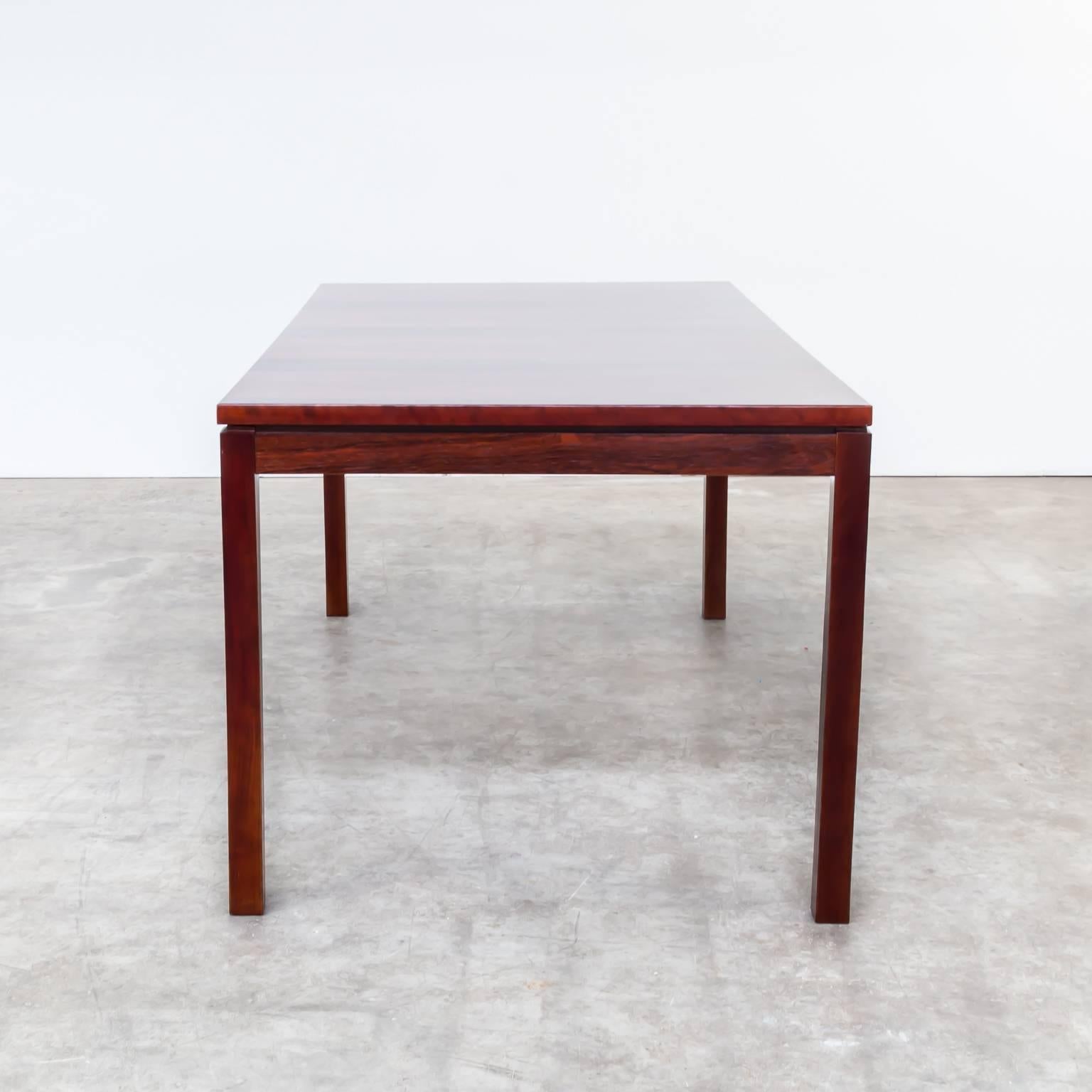 Mid-Century Modern 1970s Oswald Vermaercke Rosewood Dining Table, Extendable for V-Form