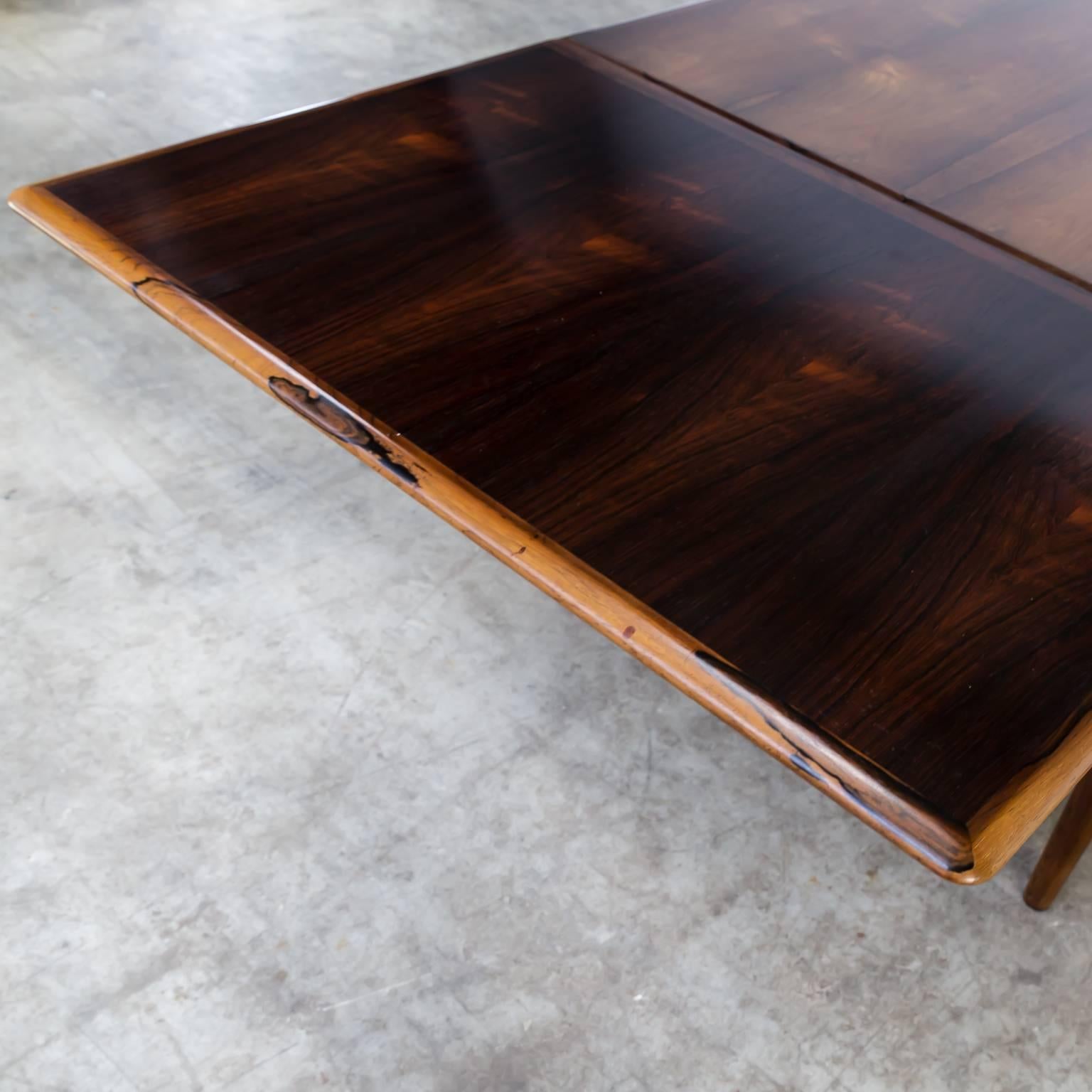 1960s Rosewood Dining Table Attributed to Niels Otto Møller For Sale 4