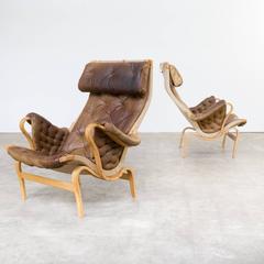 fauteuils 'Pernilla' de Bruno Mathsson des années 1970 pour DUX:: Suède