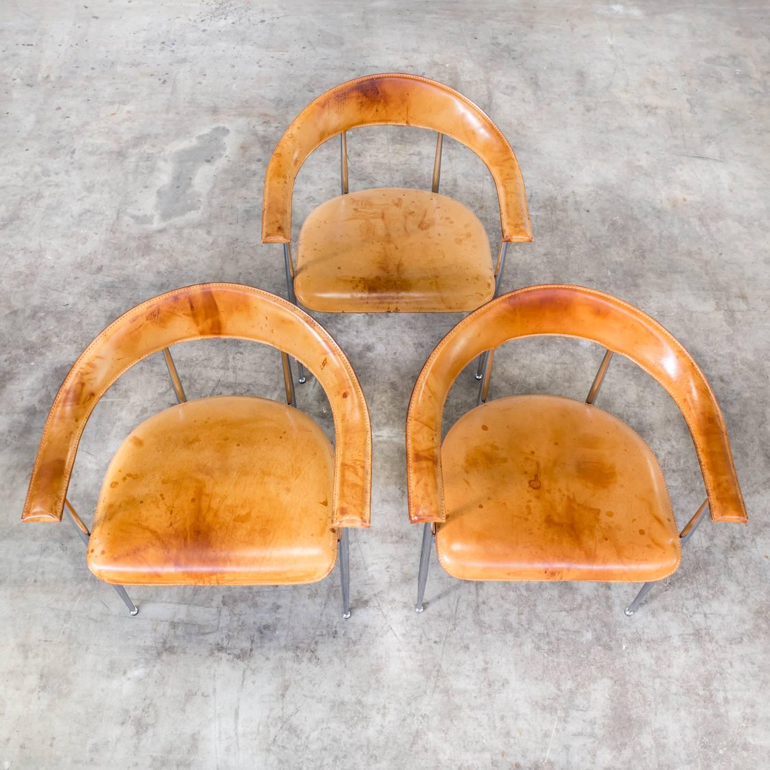 Set of Eight 1980s Giancarlo Vegni & G. Gualtierotti Chair for Fasem, Italy For Sale 1