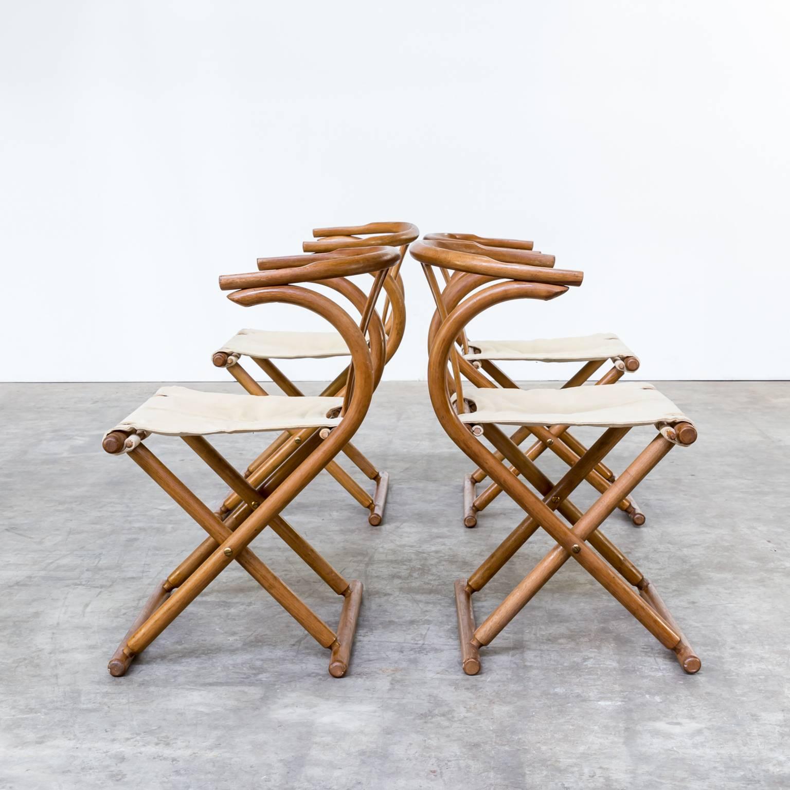 Mid-Century Modern Thonet Bentwood Folding Chairs Set of Four For Sale