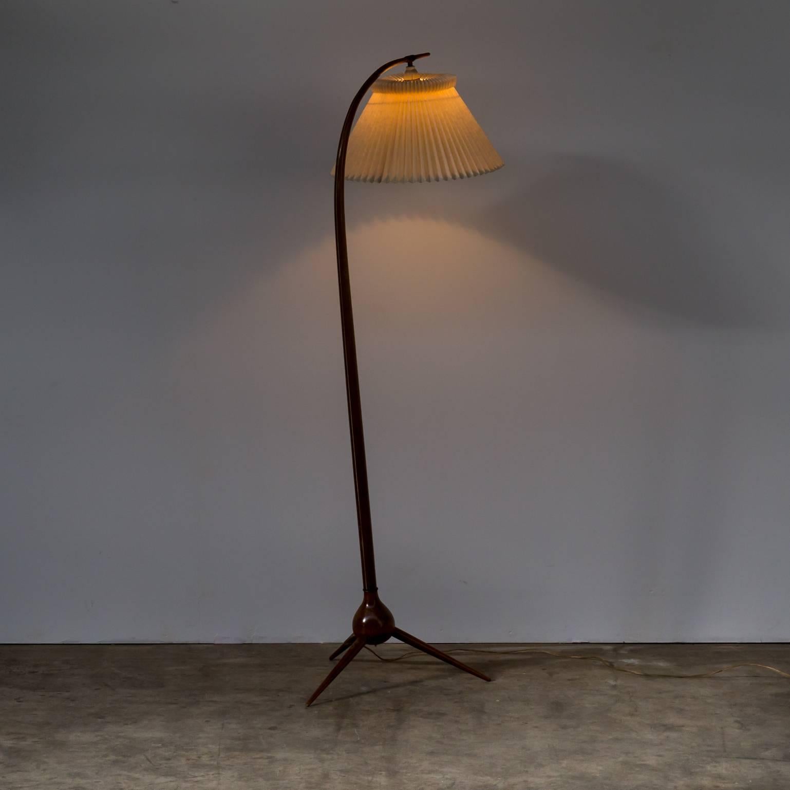 Mid-Century Modern Severin Hansen Jr. Floor Lamp 'Bridge' with Three-Star Foot for Haslev