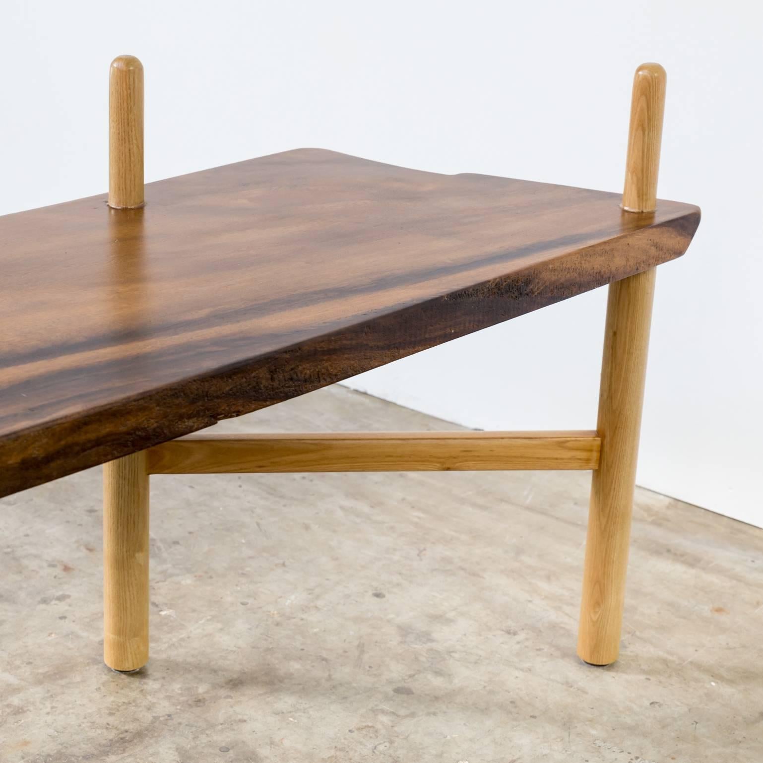 Late 20th Century Walnut Bench in the Style of George Nakashima For Sale 3