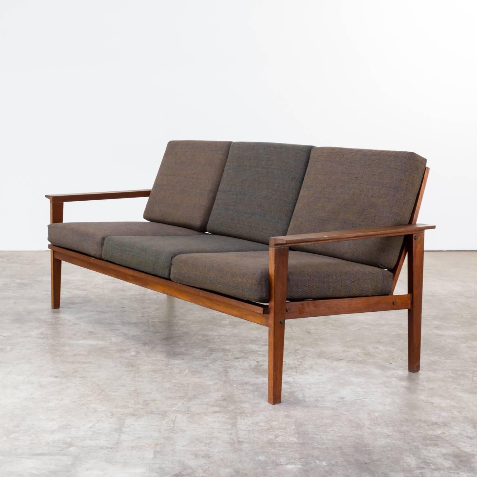 Scandinavian 1960s Teak Seating Group One Three-Seat Sofa, Two Fauteuils For Sale
