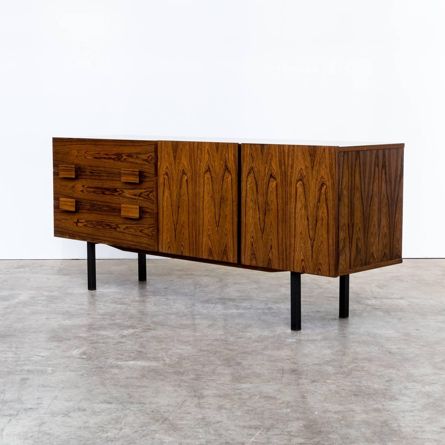 Mid-Century Modern 1960s Rosewood Sideboard, Two Drawers Two Doors For Sale