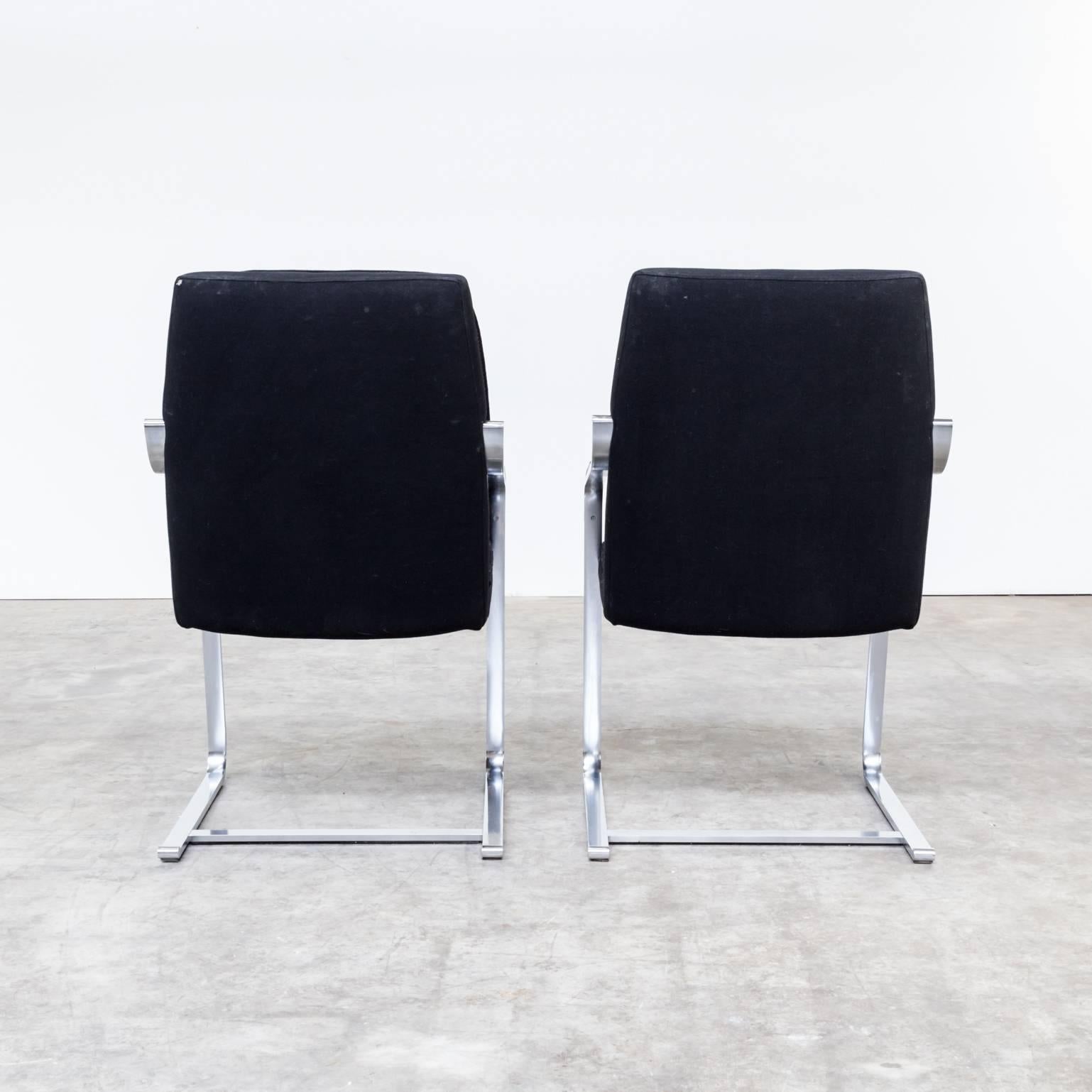 Polychromed Walter Knoll Chrome Framed Chairs, Set of Two For Sale
