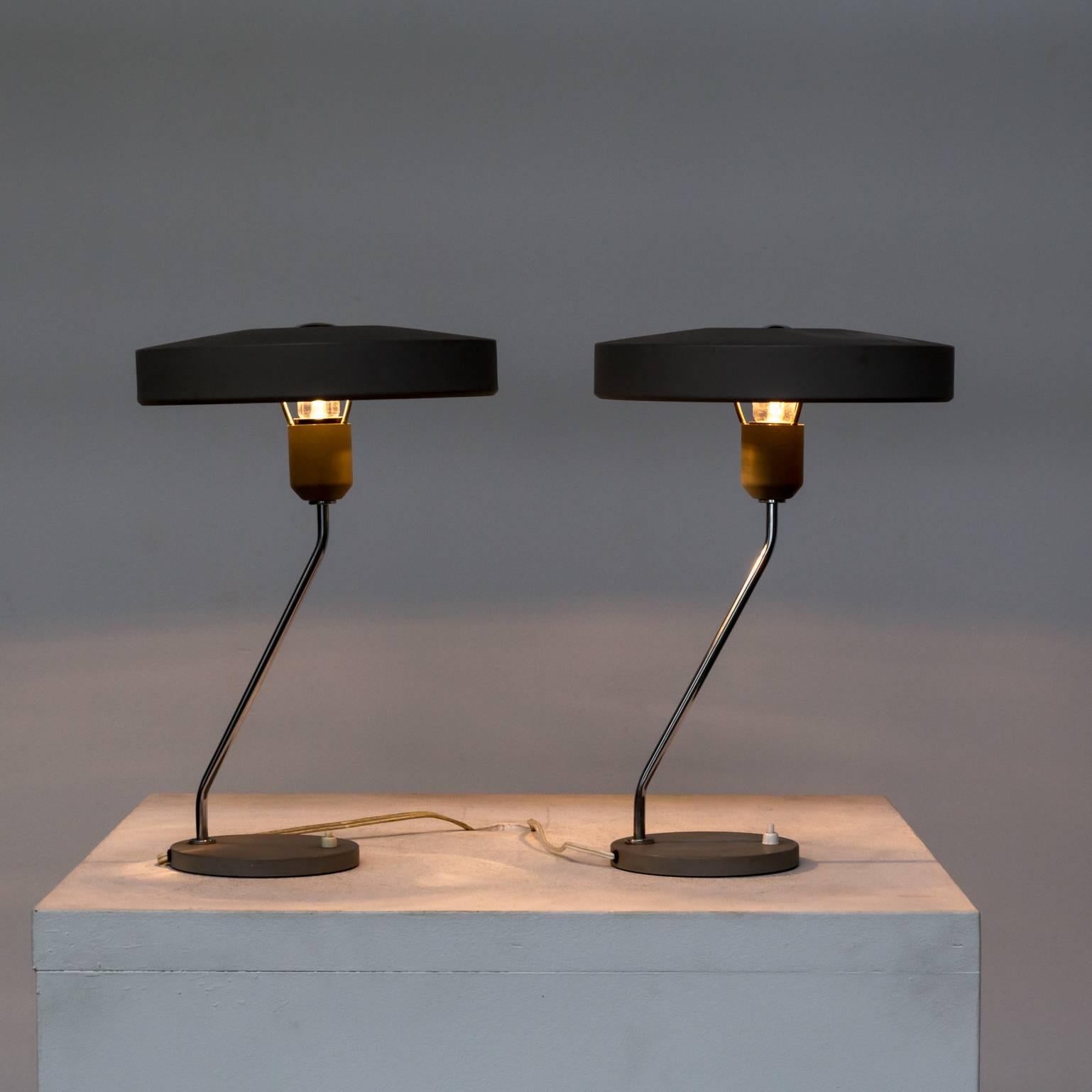 Dutch 1960s Louis Kalff Table Lamp for Philips, Set of Two
