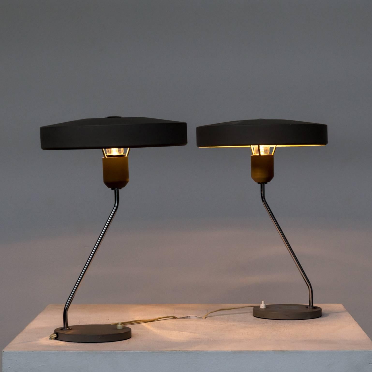 20th Century 1960s Louis Kalff Table Lamp for Philips, Set of Two