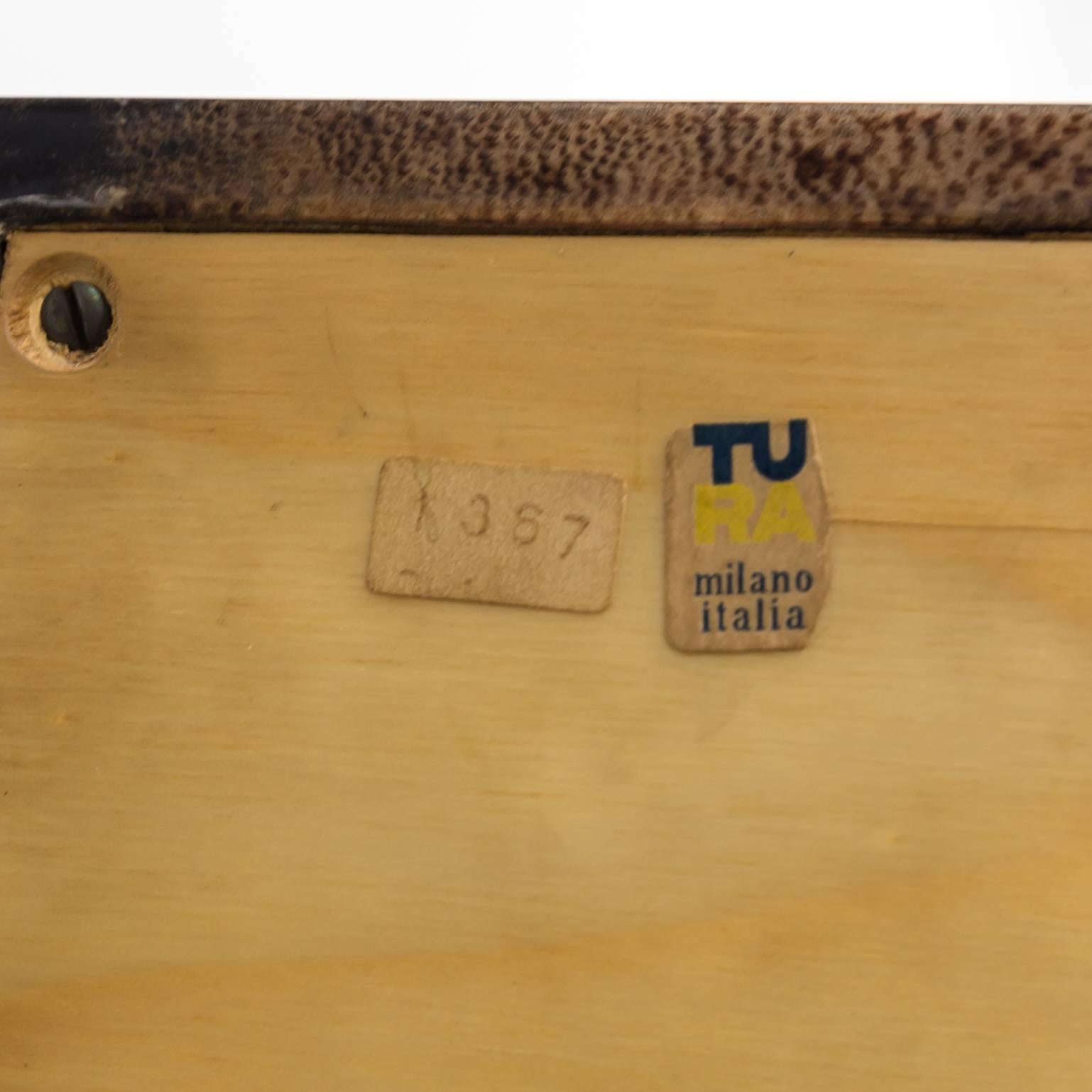 1950s Aldo Tura Lacquered Goatskin Cabinet Drybar for Tura Milano 5