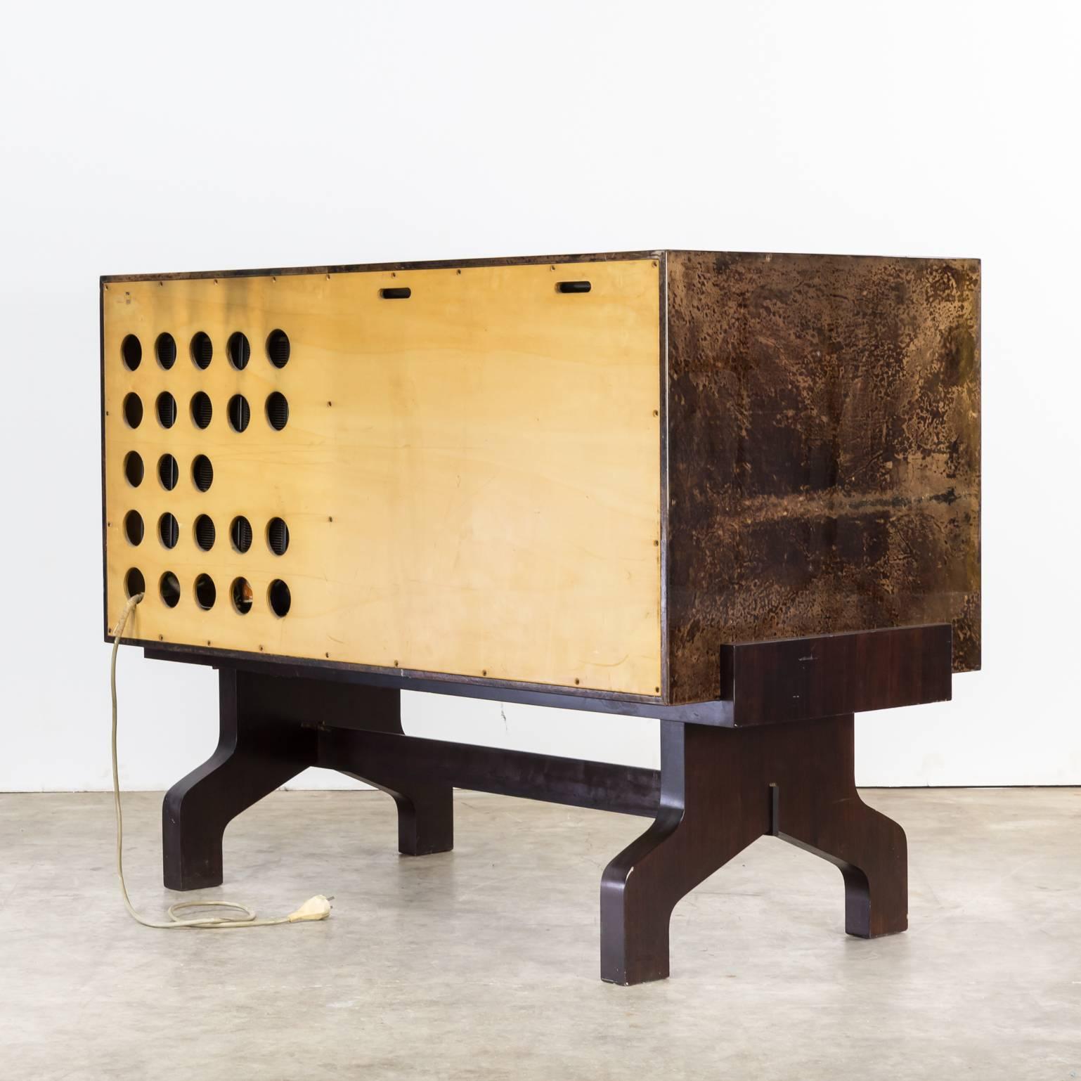 1950s Aldo Tura Lacquered Goatskin Cabinet Drybar for Tura Milano 2