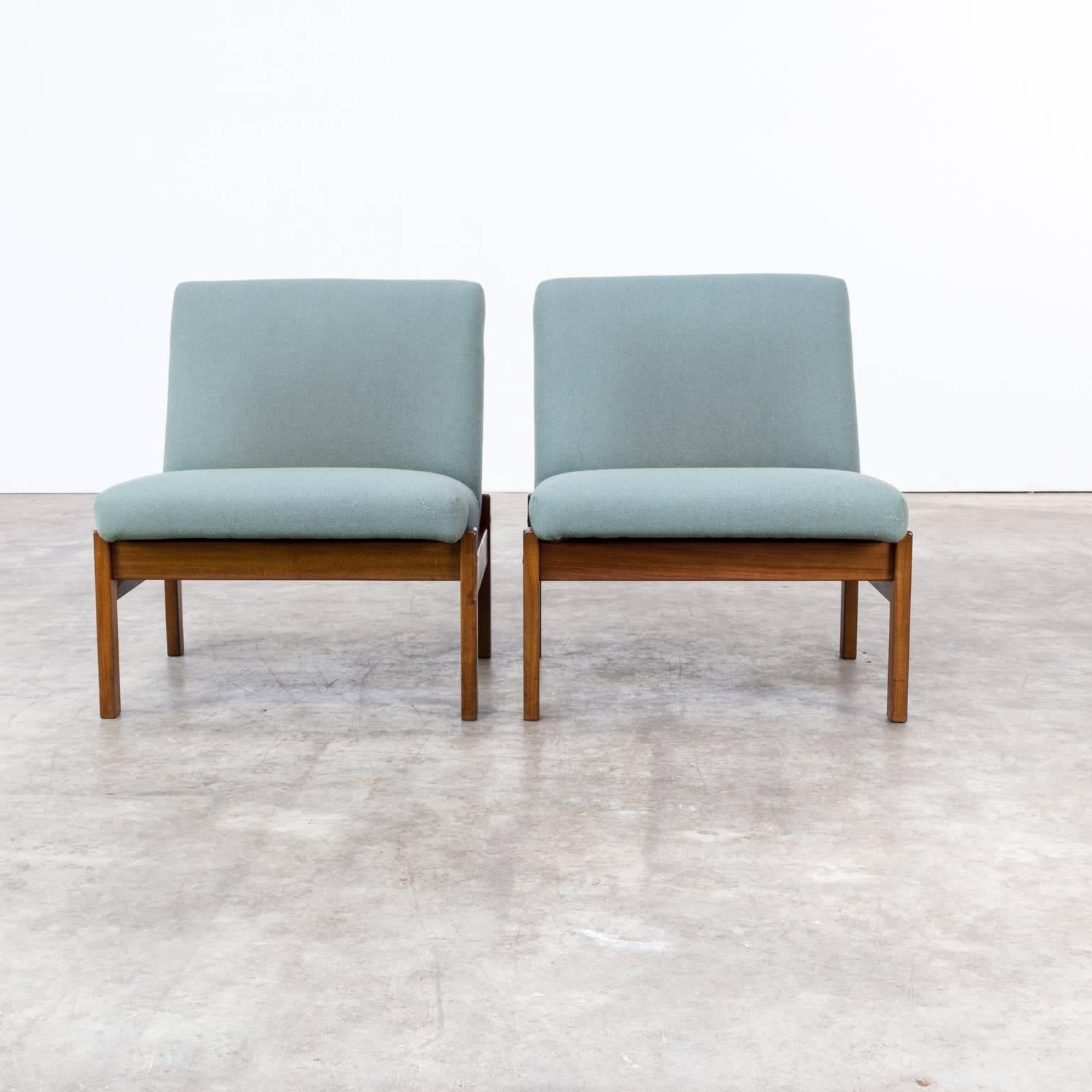 A set of two Yngve Ekström low back lounge chairs for Pastoe, in good condition, consistent with age and use.