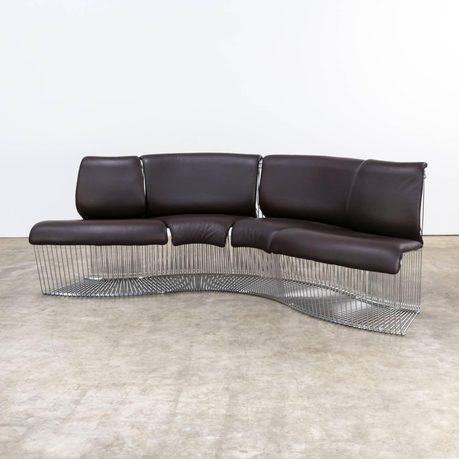 1970s Verner Panton sofa ‘pantonova’ four-piece for Fritz Hansen. Good condition, wear consistent with age and use.