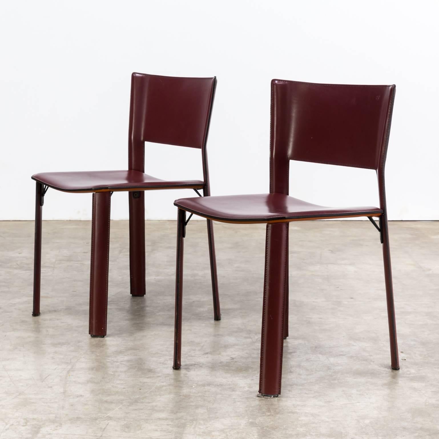 Giancarlo Vegni ‘S91’ chair for Fasem Italy set of two. Good condition consistent with age and use.