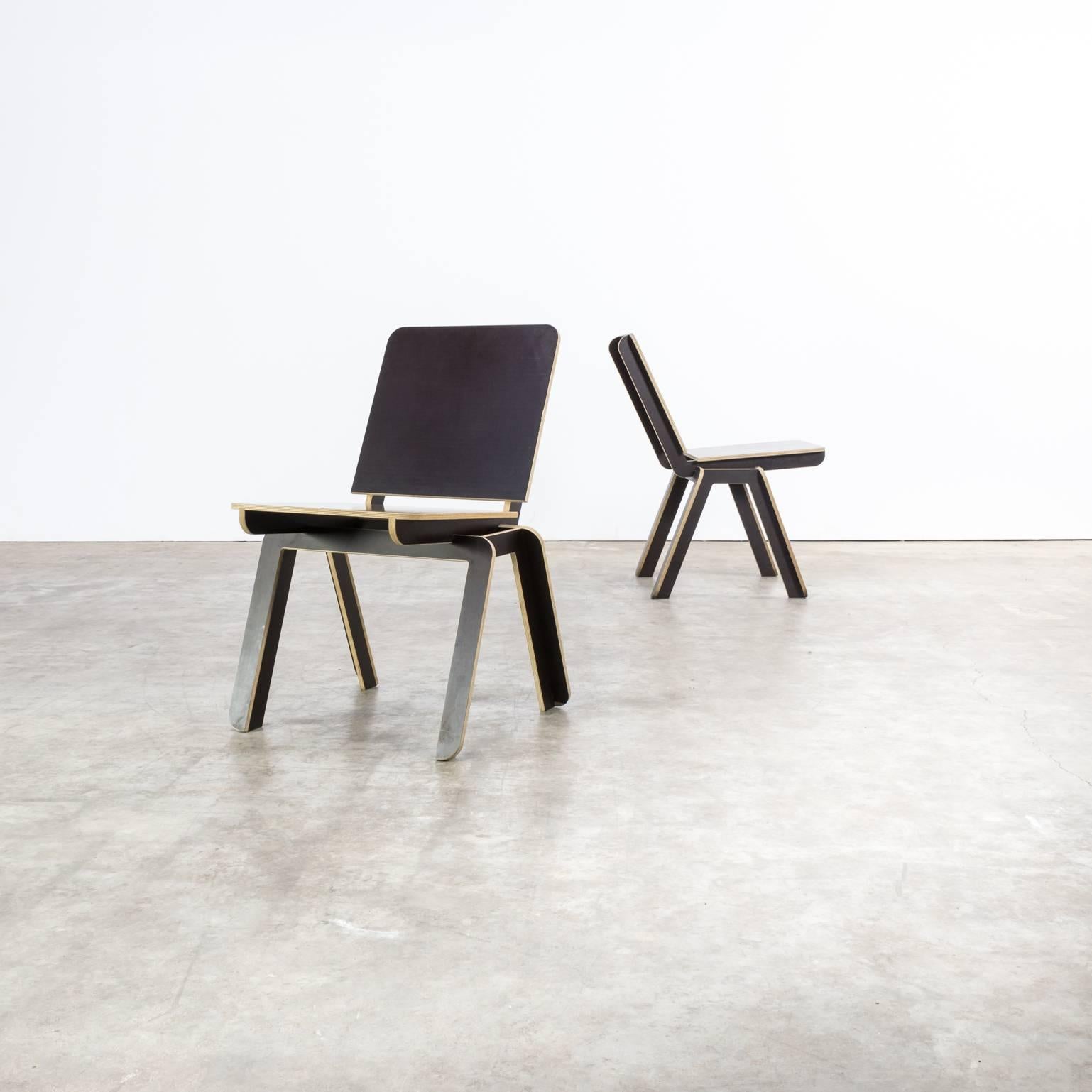 Luc Brinkman & Ennio Vincenzoni ‘Stek’ Twelve Chairs for Het Hoofdkwartier In Good Condition For Sale In Amstelveen, Noord