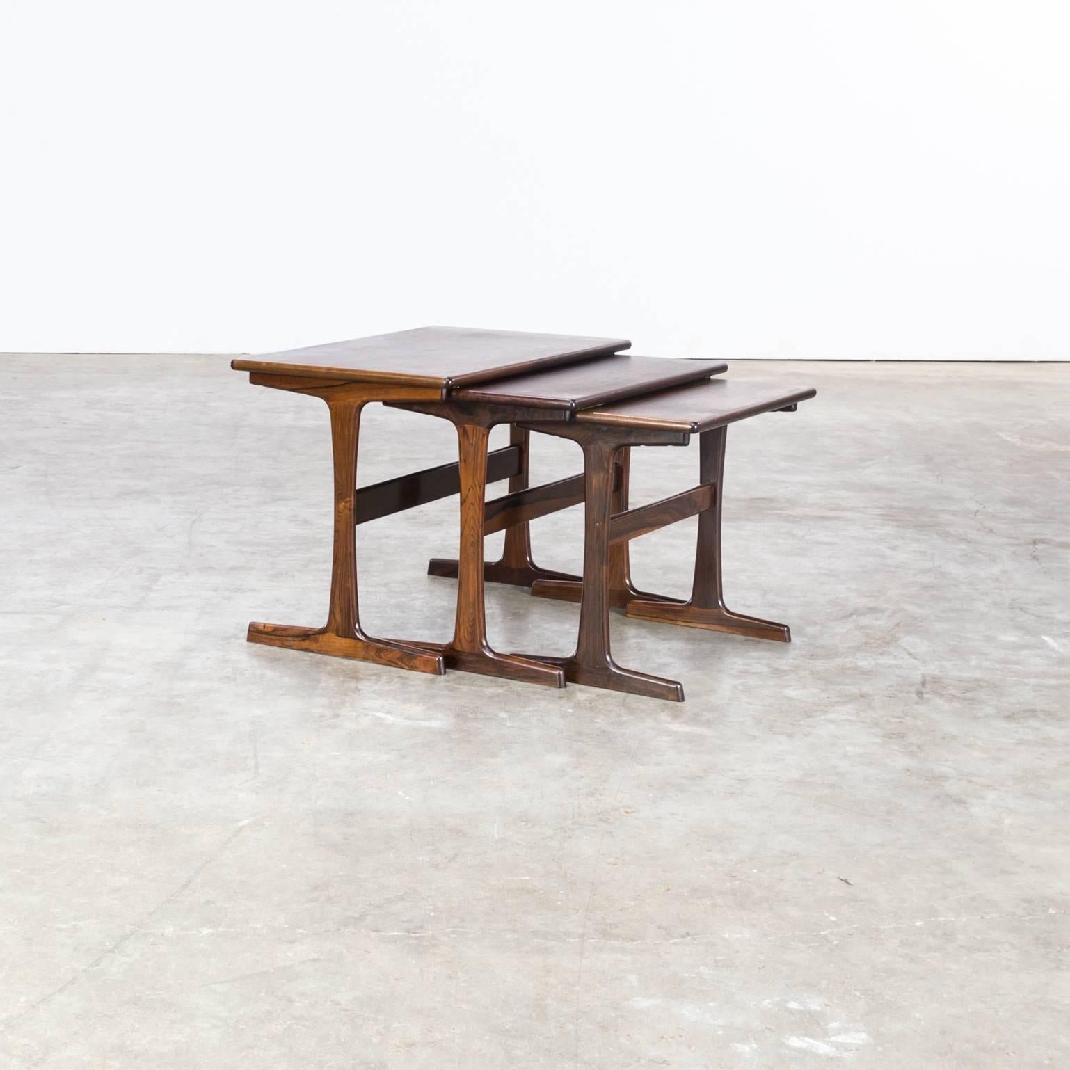 Rosewood 1960s Kai Kristiansen Nesting Tables for Vildbjerg Møbelfabrik 