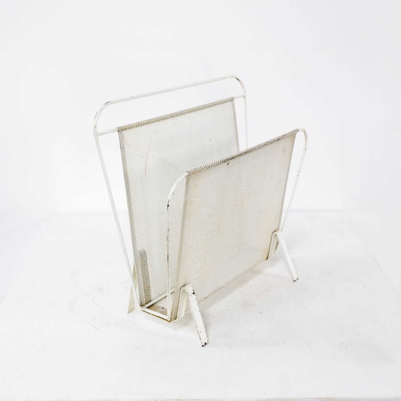 1950s Mathieu Matégot magazine holder for Artimeta. Good condition, wear consistent with age and use.