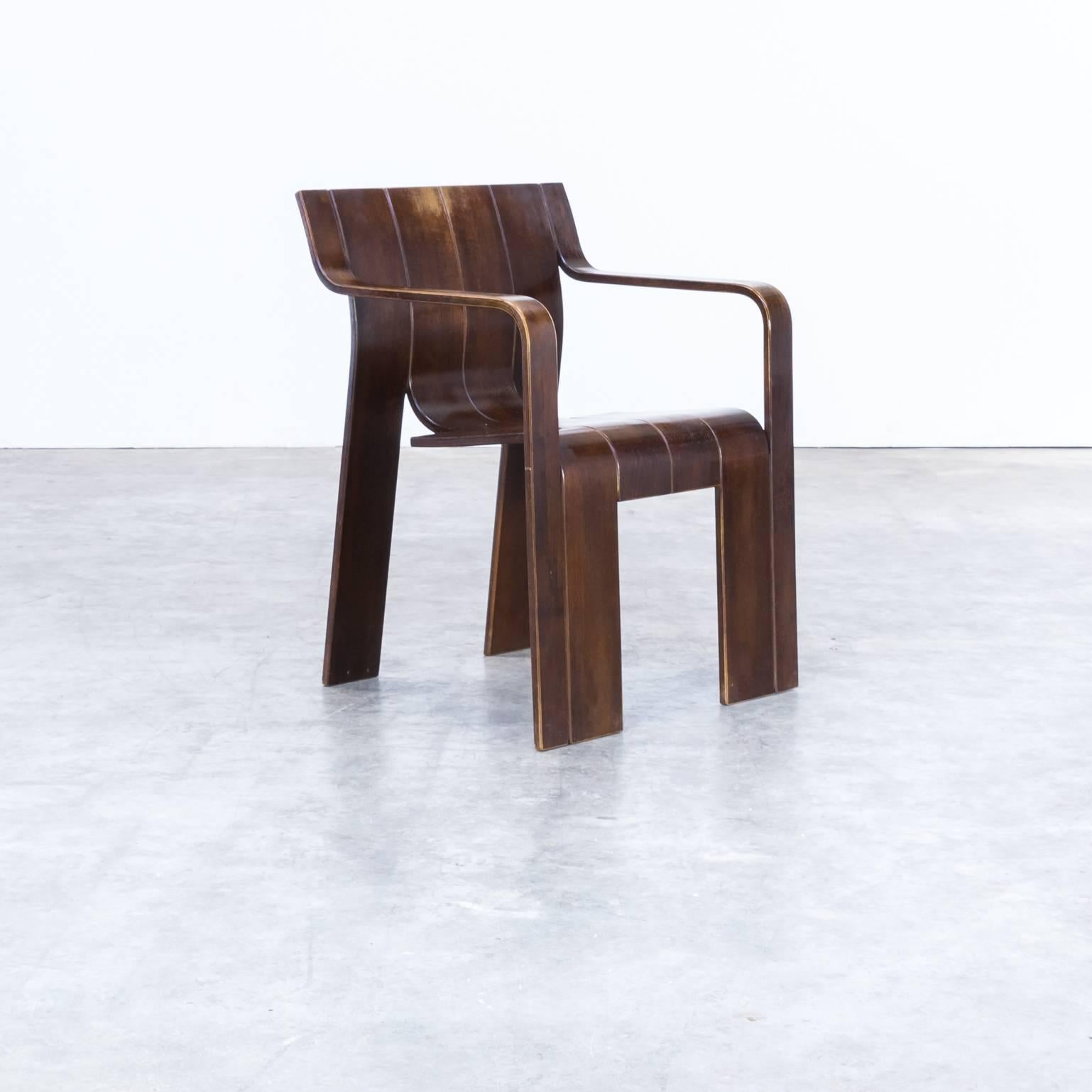 1970s Gijs Bakker ‘Strip’ Chairs for Castelijn with Armrests, Set of Six 1