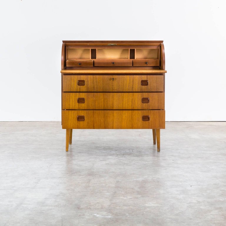 Midcentury Egon Ostergaard Cylinder Rolltop Secretary Desk
