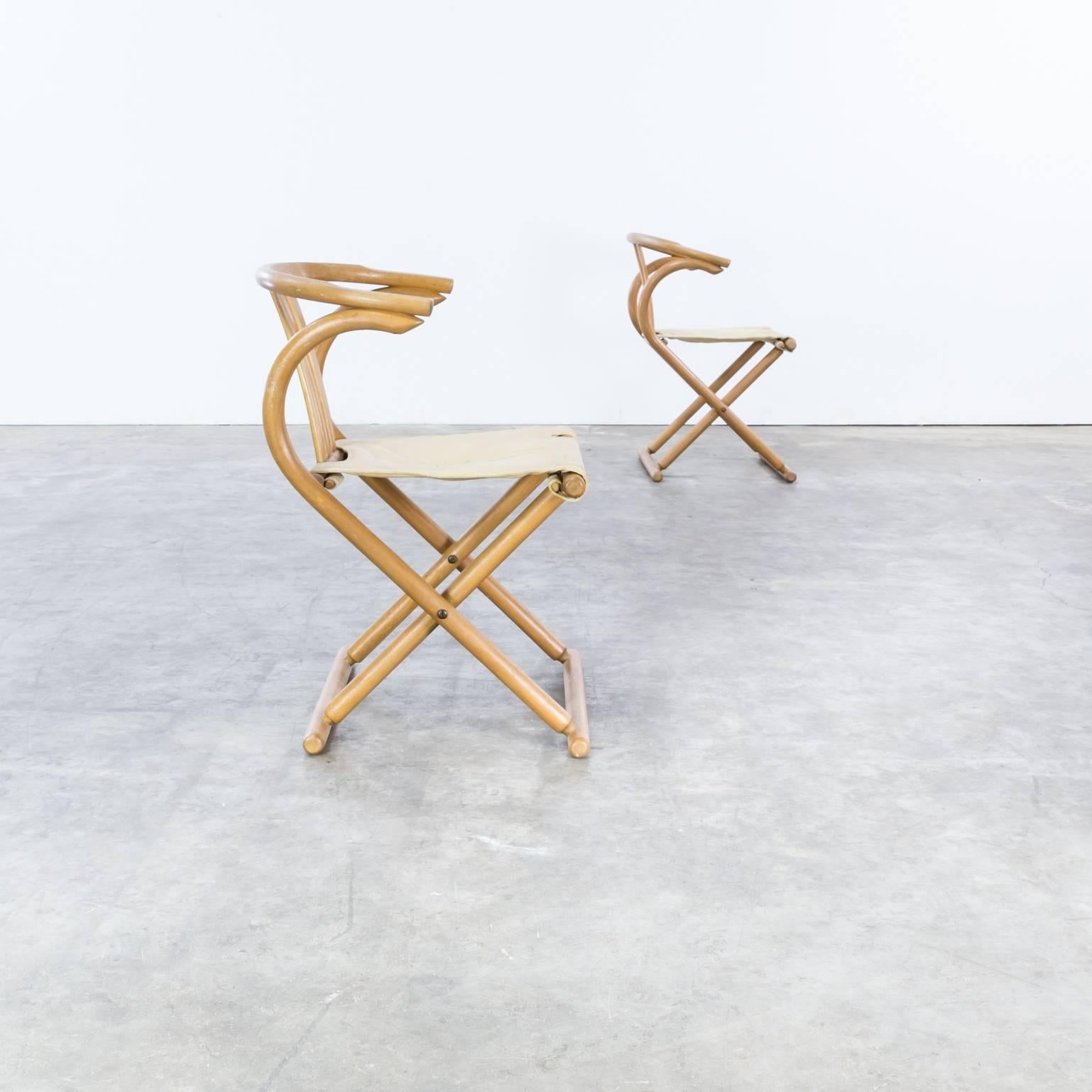 20th Century Thonet Bentwood Folding Chair Set or 2 For Sale