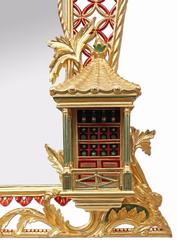 Water Gilded Etched Over-Mantel Mirror