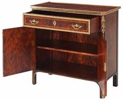 Flame Mahogany Brass-Mounted Side Cabinet